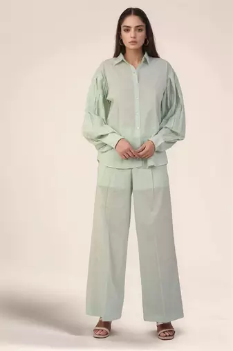 Mint green classy cotton shirt