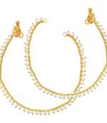 Ethnic Indian Bollywood Fashion Jewelry Set Beaded Anklet Set