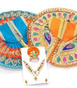 6.5'' Zari And Thread Work Poshak And Shringar