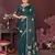 emerald green Satin silk floral motifs zari weaving banarasi saree