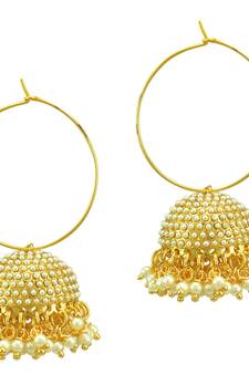 Ethnic Indian Bollywood Fashion Jewelry Set Hoop Jhumki Earrings