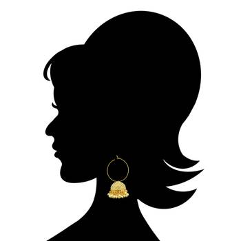 Ethnic Indian Bollywood Fashion Jewelry Set Hoop Jhumki Earrings 2
