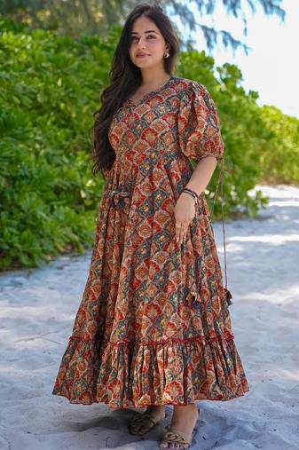 MultiColor Digital Print Rayon Kurti