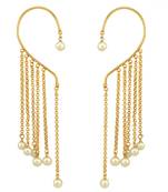 Ethnic Indian Bollywood Fashion Jewelry Set Non-pierced Cuff Earrings