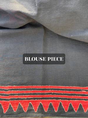 Black hand block printed mul cotton saree with blouse 5