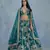 Rama Green Art Silk Embroidered Lehenga Choli