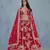 Red Art Silk Embroidered Lehenga Choli