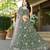 Green Embroidered Lehenga Choli In Tissue