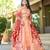 Embroidered Work Viscose Lehenga Choli in Peach for Festival