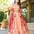 Embroidered Work Viscose Lehenga Choli in Peach for Festival