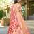 Embroidered Work Viscose Lehenga Choli in Peach for Festival