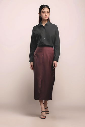 Black tuxedo yoke shirt
