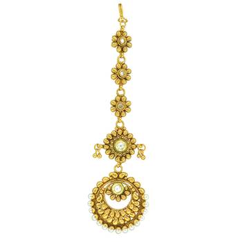 Ethnic Indian Bollywood Fashion Jewelry Set Zircon Maang Tikka 1