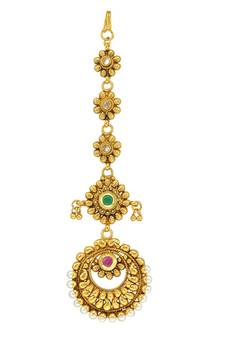 Ethnic Indian Bollywood Fashion Jewelry Set Zircon Maang Tikka