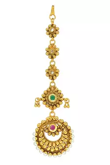 Ethnic Indian Bollywood Fashion Jewelry Set Zircon Maang Tikka