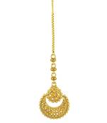 Ethnic Indian Bollywood Fashion Jewelry Gold Tone Maang Tikka 