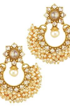 Ethnic Indian Bollywood Fashion Jewelry Set Chandni Pearl Earrings