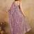 Trendmalls purple Soft Net Embroidery Saree with Unstitched Blouse