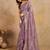 Trendmalls purple Soft Net Embroidery Saree with Unstitched Blouse