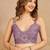 Trendmalls purple Soft Net Embroidery Saree with Unstitched Blouse