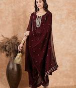 Art Silk Embroidery New Salwar Suit Set for Women 