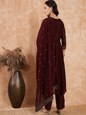 Art Silk Embroidery New Salwar Suit Set for Women  2