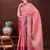 Pink zari woven silk blend saree