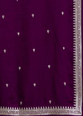 Art Silk Embroidery Pleated Kurta Sharara with Dupatta Salwar Suit Set 7