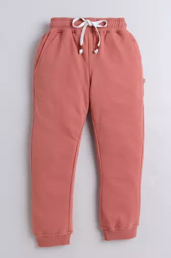Black and peach knitted half sleeves and full lenght t shirt and jogger for girls and boys