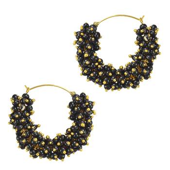 Ethnic Indian Bollywood Fashion Jewelry Set Traditional Hoops Earrings 1