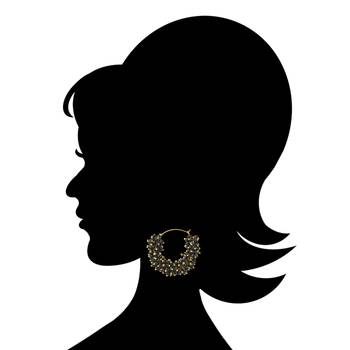 Ethnic Indian Bollywood Fashion Jewelry Set Traditional Hoops Earrings 2