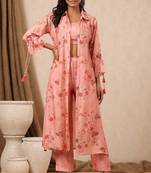 Pink printed cotton raya angel dress