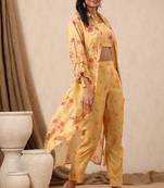 Yellow printed cotton raya angel dress