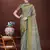Dark green zari woven silk blend saree