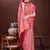 Pink zari woven silk blend saree