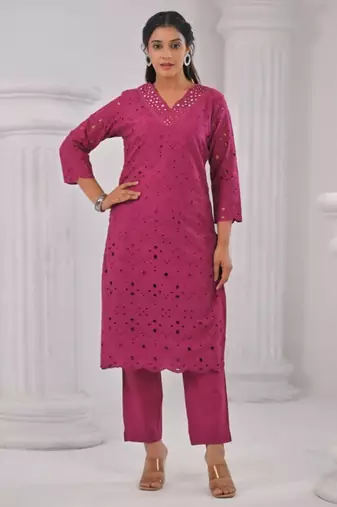 Pink cotton raya angel co ord sets