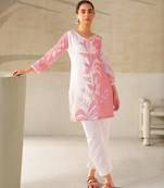 White plain cotton raya angel co ord sets