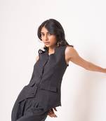 Black plain cotton raya angel co ord sets