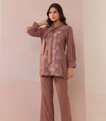Brown plain cotton raya angel co ord sets