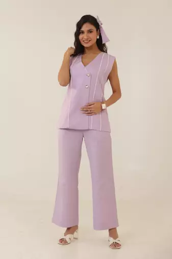 Lavender plain cotton raya angel co ord sets