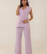Lavender plain cotton raya angel co ord sets