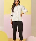 White plain cotton raya angel co ord sets