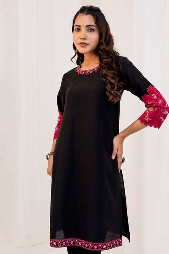 Black plain cotton raya angel co ord sets