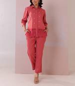 Red plain cotton raya angel co ord sets