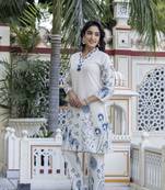 Blue plain cotton raya angel co ord sets