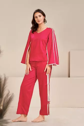 Pink plain cotton raya angel co ord sets
