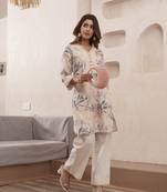 Multicolor printed blended cotton raya angel co ord sets