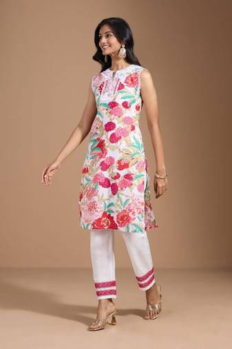 Multicolor plain cotton raya angel co ord sets