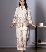 White plain cotton raya angel co ord sets