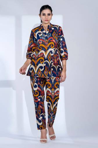 Multicolor plain cotton raya angel co ord sets